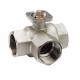 3 Way Full Bore Threaded Ends Brass Ball Valve with  “L” port