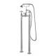 Chrome Floor Standing Bath Taps Polished Classical Free Standing Faucet For Bathtub