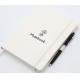 Pure White Custom Journal Notebook Foil Stamping Hard Cover With Pen Loop