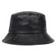 Artificial Leather Fisherman Hat PU Solid Color Spring Buckle