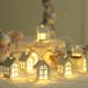 String Lights Christmas Decoration Lights House Wooden 10 LED Fairy Battery Operated Waterproof Hanging Novelty String L