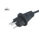 Black European Power Cord SEV Approval Swiss Power Cable With Sweden Power Plug