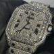 Cartier Santos Iced Out Moissanite Watch