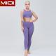 2 Pcs Active Wear Clothes Suit Fitness Sexy Sport Bra And High Waist Laser Cut Legging