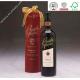 new design cylinder red wine box with ribbon