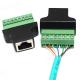 RJ45 Female Jack 8P8C to 8 Pin Screw Terminal Block Adapter for CCTV Vedio Solution