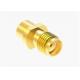 Between Series Gold Plated Brass 6GHz RF Coaxial Adapter SMA Female To MCX Female
