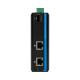 3 Port Gigabit Fiber Optic Media Converter 2KM-120KM 12v 24v Industrial Switch With SFP