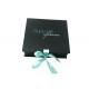 Hair Extension Packaging Box Paperboard Wig Box With Ribbon Closure