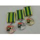 Zinc Alloy 3D Custom Medal Awards , Antique Gold Plating And Special Ribbon