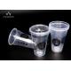 Light Cold Drink Plastic Takeaway Cups With Lids Moisture Resistant