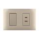 Stainess Steel Frame Electric Switch Socket Flame Retardant PC 118 * 75mm