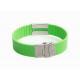 Metal Clip Silicone Medical ID Bracelets Adjustable Size With QR Code