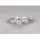 5mm Moissanite Real Diamond Jewellery ring White Gold Material ODM for Daily Wear