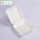 Sustainable Compostable Sugarcane Bagasse Clamshell Takeaway Containers 8 Inch