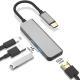 USB C Hub, Type C to  Adapter (Thunderbolt 3 Compatible) with , USBC Power Delivery for Charging, 2 USB 3.0 Port
