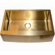 Golden Color Double Bowl Kitchen Sinks Stainless Steel Above Counter