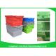 Recyclable Logistic Plastic Attached Lid Containers For Transporting