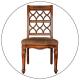 French Antique Wooden Throne Chair Oak Wood Frame Upholstered Farmhouse Chairs