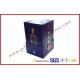 Paper Wine Bottle Gift Box With Golden Embossed Text / Rigid White Wine Box