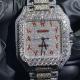 Round Brilliant Cut Moissanite Watch Bust Down Watch Mens Iced Out