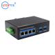 OEM IP40 10/100/1000Mbps 4 Port POE+2 SFP Ethernet Industrial Switches with Din Rail