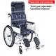 Extra Wide 24 200kg Lightweight Foldable Wheelchair Aluminum Alloy