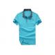 Short Sleeve Cotton Polo Shirts With 3D Pocket , Boys' Blue Polo Shirt