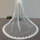 108 Embroidery Cord lace with Rhinstone  Ivory/White Bridal Veil  Wedding Accessories