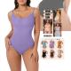 HEXIN Plus Size Seamless Tummy Control Bodysuits Shapewear for Women Standard Thickness