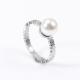 Attractive Stainless Steel Pearl Ring Gold Plating Ladies Fashion Rings