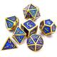 Shining Golden Powder Solid Metal Dice Set Board Game Dragon And Dungeon DND RPG