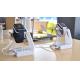 COMER cable locking security smart watch display stands with alarm for mobile phone retail stores