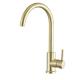 Promotion Durable Deck Mounted Single Handle Brass Color Kitchen Water Faucet Steel 304/316 Material