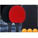 6.4mm Thickness Poplar Wood Table Tennis Set Winter Olympic 3 Star Black Straight Handle