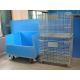 Galvanised Foldable Pallet Wire Storage Cages Containers , Security Cages For Storage