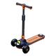 One-Button Folding Soft Leather Seat 3 Wheel Ride On Scooter Car for Kids and Durable