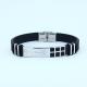 Factory Direct Stainless Steel High Quality Silicone Bracelet Bangle LBI95