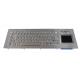 IP65 Stainless Braille Kiosk waterproof keyboard with touchpad , 68 Keys