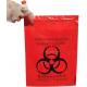 LDPE Stick On Biohazard Disposal Bags , Medical Waste Disposal Bags