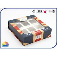 Visible Plastic Film Flip Lid Paper Printed Box Package With Insert