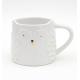 Custom Design White 16oz 3d Hand Paint Earthenware Owl Mug Ceramic Coffee