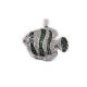 925 Silver & Zircon Goldfish Pendant / Diamond Animal Jewelry Wholesale