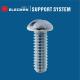 Galvanized Carbon Steel Slotted Strut Fasteners Round Button Head Cap Screw