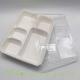 Costom Printed Paper Pulp Takeaway Sauces Packing Tableware Multi-Compartment Bagasse Pulp Biodegradable Lunch Boxes