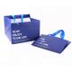 Custom Printed Large Square Bottom Paper Carrier Bags With Satin Ribbon Handles