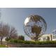Metal Stainless Steel Sculpture , Globe Sculpture 250cm Dia 2.5mm Thickness