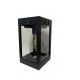 4W Exterior Solar Wall Lights 3000K Clear Glass Black Exterior Wall Sconce