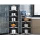 304SS Adjustable Height Pot Storage Rack Wall Corner Multi Layer Shelf