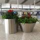 Smooth Surface Stainless Steel Flowerpot Easy Maintenance